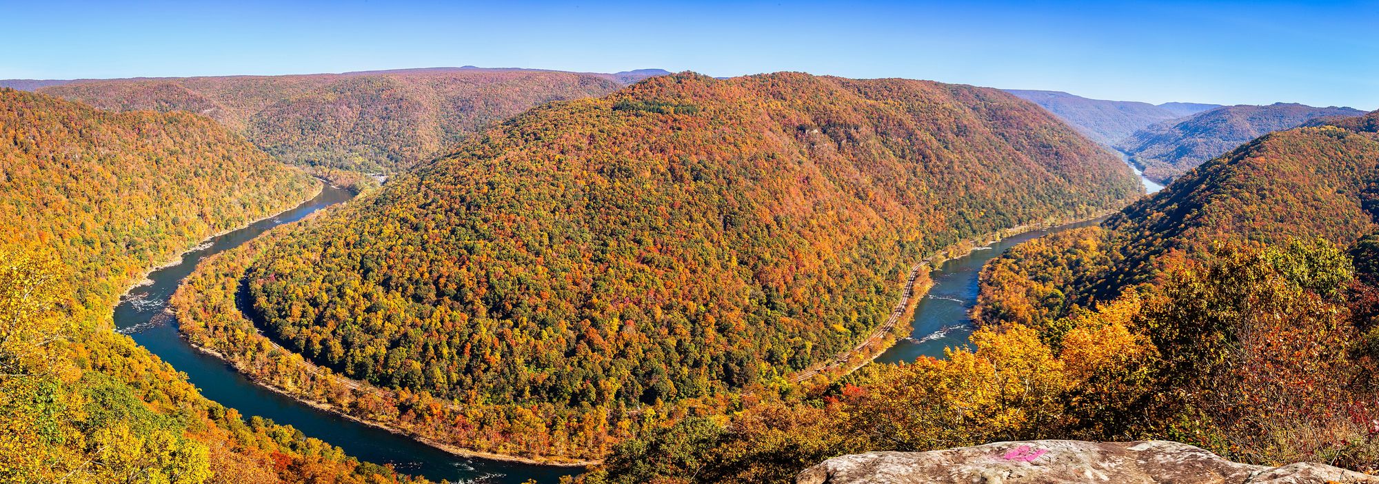 Autumn morning over the New River Gorge, West Virginia